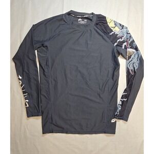 LAFROI Burst Rash Guard Shirt Men's Large Dk Gray  Long Sleeve Compression MMA